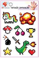 Opakowanie Tatuaże zmywalne dla dzieci Piksele