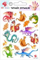 Opakowanie Tatuaże zmywalne dla dzieci Smoki