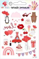 Opakowanie Tatuaże zmywalne dla dzieci Walentynki