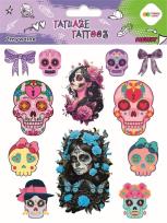 Opakowanie Tatuaże zmywalne Pink skulls HAPPY COLOR