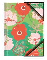 Opakowanie Teczka A4 kartonowa z gumką narożną kwiaty (6szt)