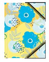 Opakowanie Teczka A4 kartonowa z gumką narożną kwiaty (6szt)