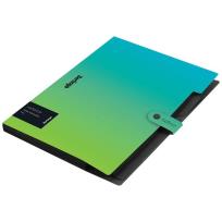 Opakowanie Teczka A4 PP 5 przegródek niebiesko-ziel. Radiance