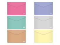 Opakowanie Teczka kopertowa na zatrzask A4 PP pastel mix