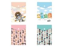 Opakowanie Teczka kopertowa na zatrzask M A6 PP dziecięcy mix