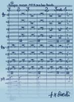 Opakowanie Teczka niebieska z motywem nut - H.M. Górecki