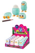 Opakowanie Temperówka z gumką i pojemnikiem Pingwin (20szt)