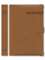 Opakowanie Terminarz 2023 B6 Lux brązowy z zapinką