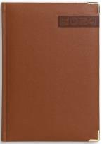 Opakowanie Terminarz 2024 B6 dzienny Lux - brązowy