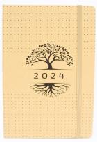 Opakowanie Terminarz 2024 dzienny B6 Bioeco z gumką MIX