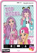 Okładka książki Top model. Kolorowanka z wykrojnika