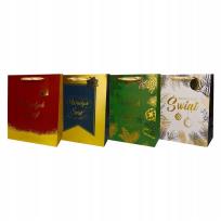 Opakowanie Torba prezentowa 26x32cm Wesołych Świąt mix