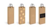 Opakowanie Torebka na butelkę 13x36x8 Kraft mix