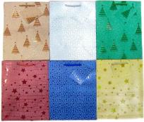 Opakowanie Torebka ozdobna brokat złocona Święta PL-2 mała