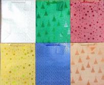 Opakowanie Torebka ozdobna brokat złocona Święta PL-6 średnia