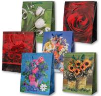 Opakowanie Torebka ozdobna laminowana PL-6 średnia kwiaty