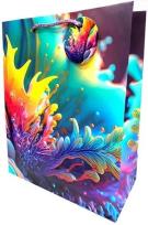 Opakowanie Torebka ozdobna matowa 18x23x10cm liście GB23129