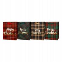 Opakowanie Torebka prezentowa 18x23cm kratka MIX