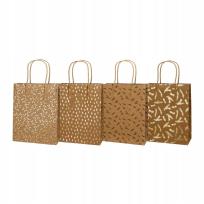 Opakowanie Torebka prezentowa 30x42cm kraft gałązki mix