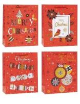 Opakowanie Torebka świąteczna 18x23x8cm mix ROZETTE