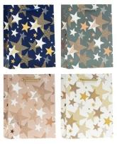 Opakowanie Torebka świąteczna Gwiazdki 18x24x8cm mix ROZETTE