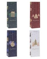 Opakowanie Torebka świąteczna na butelkę mix ROZETTE