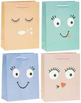 Opakowanie Torebka z brokatem Buźka 18x24x8cm mix ROZETTE