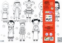 Opakowanie Transparentna mata Strigo Funny Mat Dzieci świata 48x33.5 cm