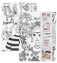 Opakowanie Transparentna mata Strigo Funny Mat Pablo Picasso i Frida Kahlo 2szt. 30x40cm