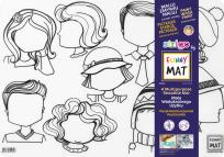 Opakowanie Transparentna mata Strigo Funny Mat Twarze 48x33.5 cm