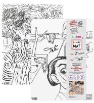 Opakowanie Transparentna mata Strigo Funny Mat Vincent Van Gogh i Salvador Dali 2 szt. 30x40cm