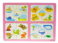 Opakowanie Układanka drewniana 4 obrazki