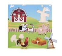 Opakowanie Układanka drewniana z pinezkami farma