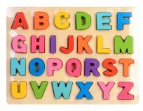 Opakowanie Układanka drewno - litery wielkie 3D