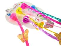 Opakowanie Warkoczyki do włosów z motylkami 6szt