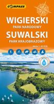 Okładka książki Wigierski Park Narodowy, Suwalski Park Krajobrazowy mapa laminowana