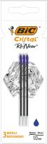 Opakowanie Wkład BIC Cristal Re'new metal niebieski pudełko 3szt.