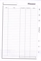 Opakowanie Wkład do organizera A5 Finanse