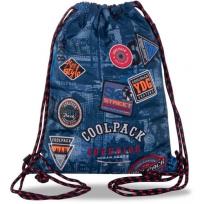 Opakowanie Worek sportowy niebieski z naszywkami
