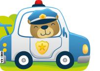 Okładka książki Wóz policyjny. Pojazdy dla maluchów. Kolorowanka