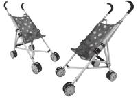 Opakowanie Wózek dla lalek spacerówka szara w gwiazdki
