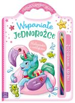 Okładka książki Wspaniałe jednorożce. Malowanka z naklejkami. Zaczarowana kredka