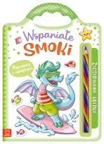 Okładka książki Wspaniałe smoki. Malowanka z naklejkami. Zaczarowana kredka