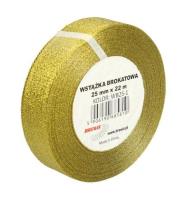Opakowanie Wstążka brokatowa złota 25mmx22m