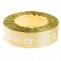 Opakowanie Wstążka satynowa z motywem świątecznym 25mmx22m