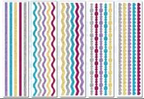 Opakowanie Wstążki samoprzylepne z brokatem 8x31cm