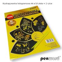 Opakowanie Wydrapywanka hologramowa A4 złota