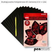 Opakowanie Wydrapywanka hologramowa A5 czerwona