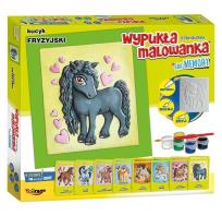 Opakowanie Wypukła malowanka Kucyk Fryzyjski + gra memory