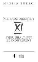 Okładka książki XI Nie bądź obojętny. XI Thou shalt not.. w.2